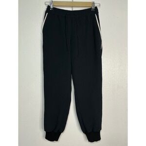 Wilfred Black White Stripe Joggers XXS‎ Silk Trim Minimalist Comfort Classic
